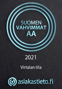 Virtala farm's Suomen Vahvimmat sertificate 2021.