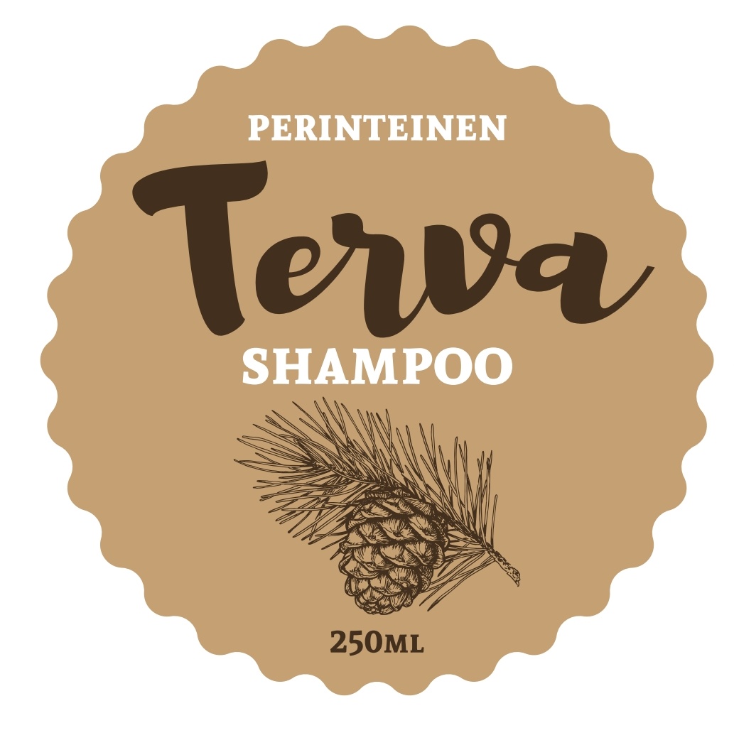 A sticker of traditional tar shampoo.